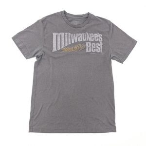 Milwaukee's Best Old Navy Grey Wisconsin Graphic Beer T-Shirt Size Small